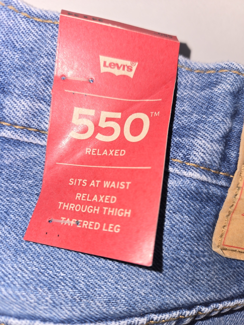 NWT Levi's 550 Relaxed Fit Men's Jeans - Blue Mens 34 X 34 - Picture 8 of 12